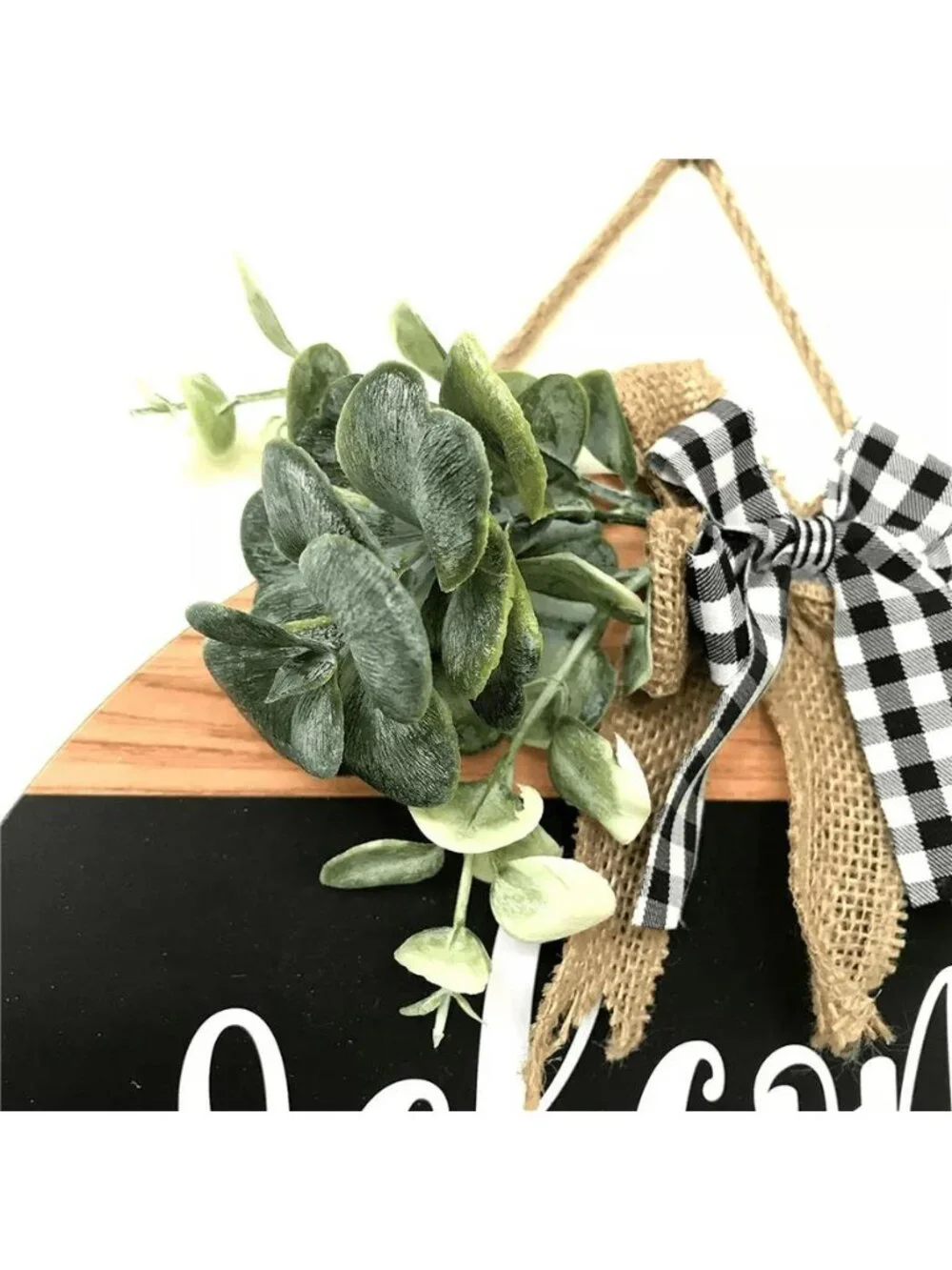 Welcome Door Sign Round Welcome Sign for Front Door Welcome Wreath